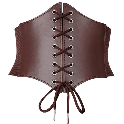 Medieval Retro Fashion Tight Wide Girdle Women's Drawstring Belt European and American Palace Girdle Drop Shipping