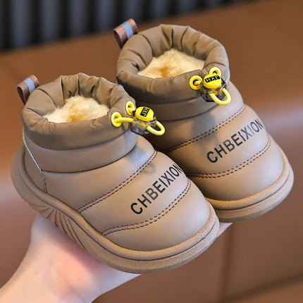 Winter Kidsren's Cotton Slippers Bag with Boys Indoor Non-Slip Waterproof Kidsren's Baby Cotton Shoes Girls Warm Snow Boots