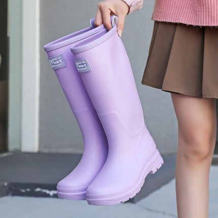 Nordic Rain Boots for Women, Korean High-Top Rain Boots, Rubber Shoes, Waterproof, Non-Slip, Water Shoes, Adult Water Boots, Wear-Resistant, Outdoor Functional