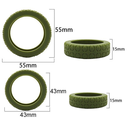 Suitable for travel trolley luggage caster silicone protective cover shock absorber noise reduction non-slip luggage wheel cover