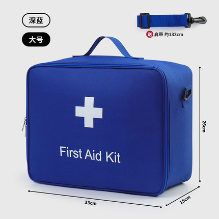 Family Medicine Box Large Capacity Crossbody First Aid Medicine Box Medical Bag Carry-on Travel Rescue Medicine Storage Bag