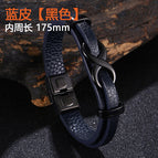 Blue leather [black]: 175mm [inner circumference]]