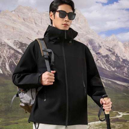 2025 Autumn Cycling Women's Single Layer Men's Mountaineering Clothing Outdoor Hard Shell Jacket Men's and Women's Single Layer Waterproof Windproof Jacket