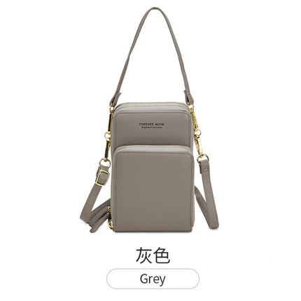 Photo Printed Leather Mobile Phone Bag Women's Crossbody Wallet 2024 New Korean Style Fashion Large Capacity Multi-Functional Mini Bag