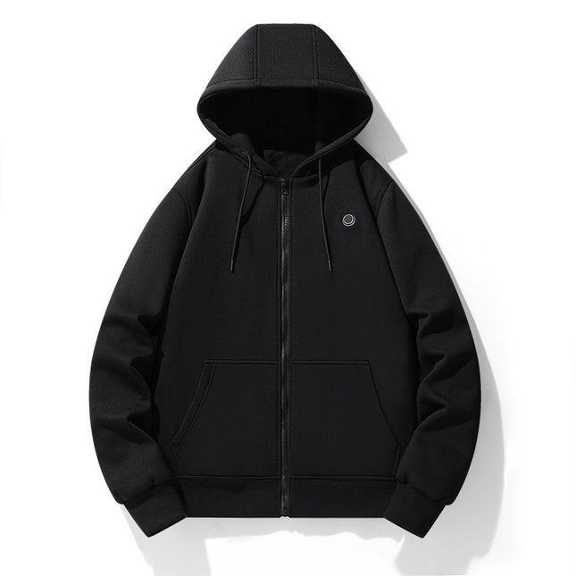 Cross-Border Popular Men's Hooded Heated Sweatshirt, Sports Sweatshirt, Electric Heating Jacket, Usb-Powered Smart Constant Temperature Heating Clothing