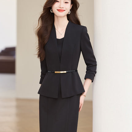 Hotel Manager Professional suit Female Autumn Temperament Long Sleeve Suit Jewelry Store Sales Department Property Consultant Work Clothes