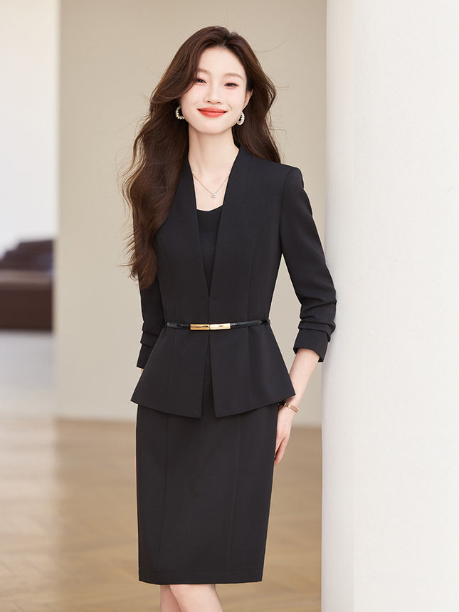 Hotel Manager Professional suit Female Autumn Temperament Long Sleeve Suit Jewelry Store Sales Department Property Consultant Work Clothes