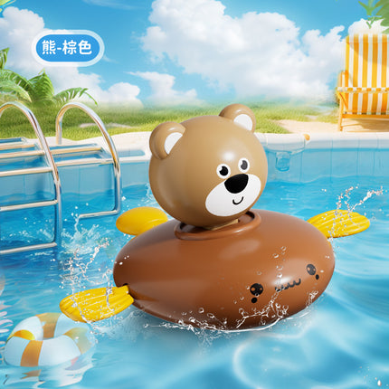 Children's Baby Summer Water Bath Toy Bathroom Bath Cartoon Waterwheel Turns Happy Baby Beach Stall