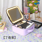 Small purple [built-in battery with large mirror with led light]