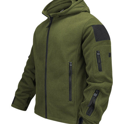 Cross-border New Hot in stock Men's Outdoor Warm Fleece Cold-proof Charge Clothes Style Hat Clothes Hooded Outer Jacket