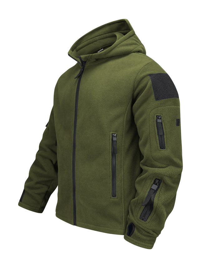 Cross-border New Hot in stock Men's Outdoor Warm Fleece Cold-proof Charge Clothes Style Hat Clothes Hooded Outer Jacket
