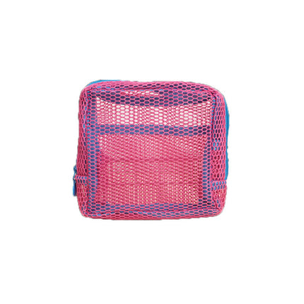 Korean Dopamine Mesh Tofu Bag Portable Travel Toiletry Cosmetics Storage Bag Makeup Bag Mesh Sundry Bag