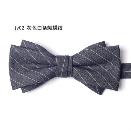 Wheat Gold Velvet Bow Tie Men's Formal Banquet Knot Wedding Groom Groomsman Dress British Bow Knot-Free