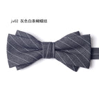 Jv02 gray white striped bow