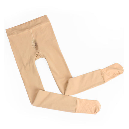 Autumn and Winter Men's Silk Stockings Leggings Medium Thick with Jj Set Sexy Slim Fit Fleece-Lined Bare Leg Artifact Men's Leggings