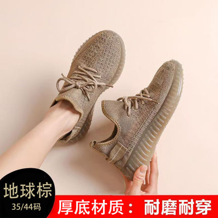 350 Unisex Large Size Yeezy Shoes Breathable Fly-Knit Sneakers Autumn Mesh Running Shoes Cross-Border Wholesale in Stock
