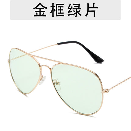 3025 fashion aviator goggles men and women personalized hip-hop all-match sunglasses 3026 colorful ocean sunglasses