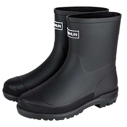 Exported to Japan and South Korea 2025 New Fashion Mid-Calf Rain Boots for Women, Non-Slip Water Shoes, Lightweight Waterproof Rubber Shoes