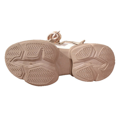 2024 Thick-Soled Dad Shoes, Casual Sports Shoes for Women, Spring New Round-Toe Cross-Strap Student Shoes. Large Quantity, Preferential Treatment