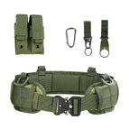 Belt + waistband + double tool bag + water bottle buckle + keychain + carabiner (ruin camouflage)