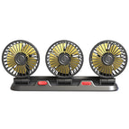 12v cigarette lighter plug (three-head fan)