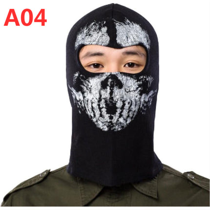 Cross-border manufacturers Halloween cs headgear call of duty personality ghost headgear windproof warm riding headgear mask