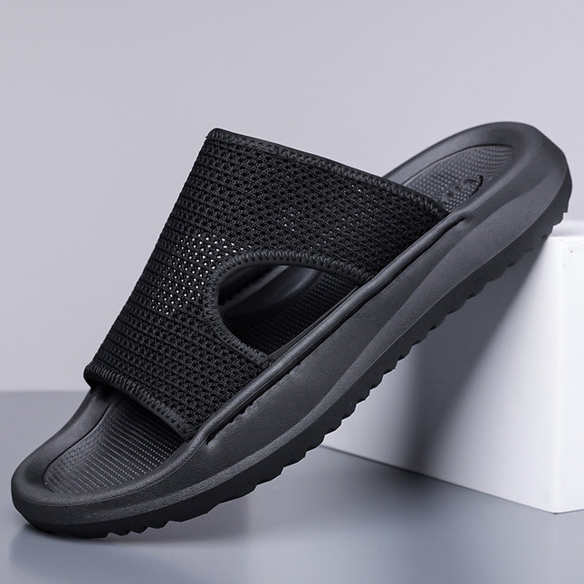 Sandals Men's New Summer Mesh Breathable Non-Slip Sandals Ultra-Light Thick Sole Heightening Sports and Leisure Beach Shoes
