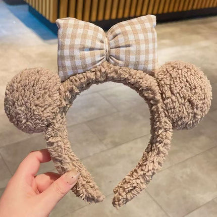 Korean Style Cute Plush Headband, Hairband, Face Wash and Mask, Special Cartoon Bow Makeup Popular Headband