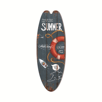 Cross-Border Surfboard Pendant Beach Leisure Wall Decoration Wooden Brand Hawaiian Party Supplies Scene Layout