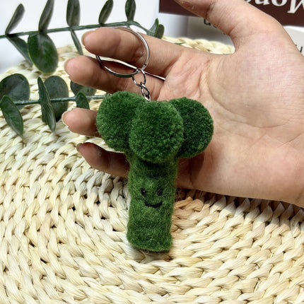Nepalese Handmade Wool Felt Finished Vegetable and Fruit Bag Pendant Cute Bread Keychain Creative Decoration