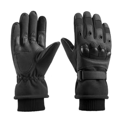 Tactical Gloves Men's Full Finger Winter Outdoor Warm Sports Training Riding Motorcycle fleece-lined Riding Wind and Cold