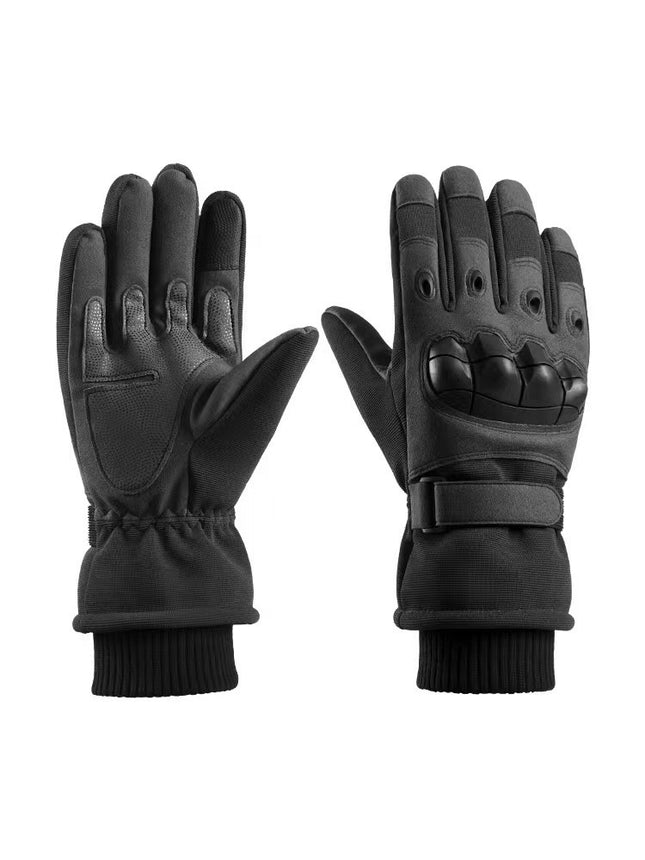 Tactical Gloves Men's Full Finger Winter Outdoor Warm Sports Training Riding Motorcycle fleece-lined Riding Wind and Cold