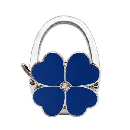 Spot Four-Leaf Clover Hanging Foldableing Portable Bag Hook Clover Pure Color Table Bag Hanging Device Handbag Bag Hook