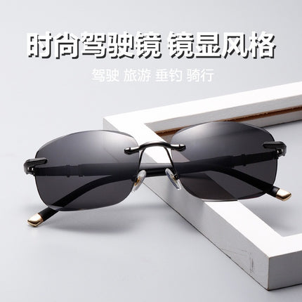 Video No. New Cut Frameless Cut Sunglasses Men's Outdoor Driving Fishing Special Sunglasses Anti-UV