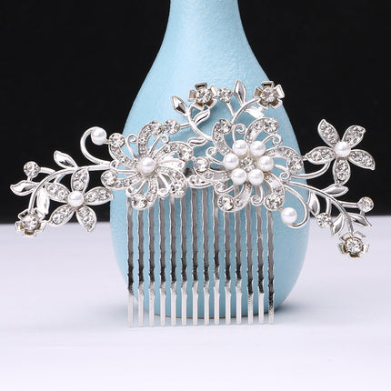 Cross-Border Hot-Selling Bridal Hair Comb Hairpin Hair Accessory for Mothers, Side Rhinestone Hair Comb Hair Accessory for Women