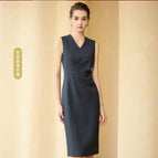 dark gray sleeveless dress / S