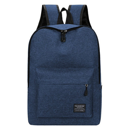 Cross-Border Popular Large-Capacity Pure Color Business Backpack 15inch Electric Backpack for Men and Women 14inch Laptop 15