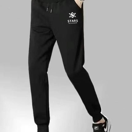 Summer Leather Rope Leggings for Men, Black Versatile Harem Pants, Fashionable Wear-Resistant Casual Pants, Breathable Thin Sports Pants