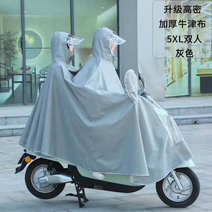 Extra Large and Thickened Electric Vehicle Raincoat Poncho for Adults, with a Visible Window, Storm-Proof, Wholesale Protection