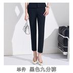 Single piece black nine-point pants / S
