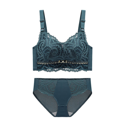 Thickened Intimates for Women with Small Breasts, Push-Up and Enlargement, Steamed Bun Cup Bra, Comfortable Side-Retractable, Non-Magnetic, Wire-Free Adjustable Bra