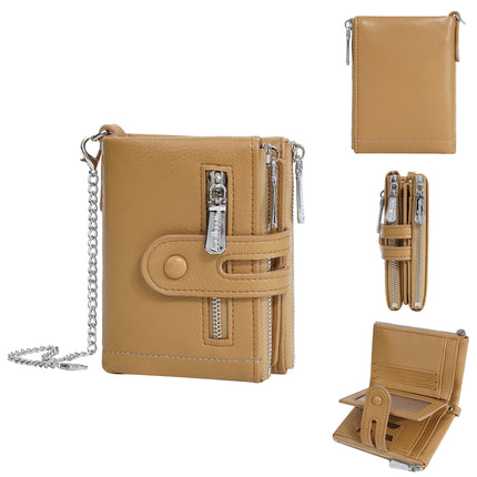 Baellerry New Cross-Border Women's Wallet Double Zipper Fashion 70% off Short Multi-Card Slot Wallet Card Holder for Women