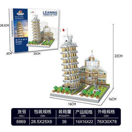 [Cross-border building blocks] Big Ben Louvre Statue of Liberty Model Handmade Educational Toys Puzzle Wholesale