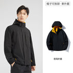Men's Single jacket 08A Knight Black/orange yellow / 4XL