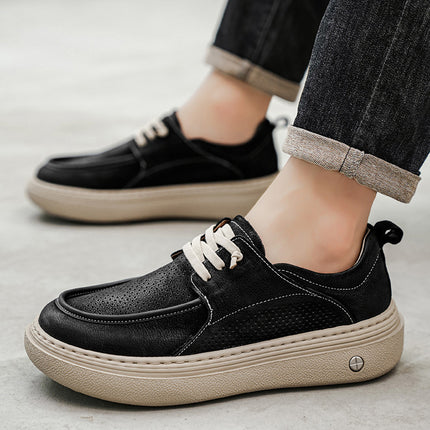 Light Luxury Designer Summer Mesh Breathable Fashionable Casual Work Shoes Lazy Slip-On Retro Men's Shoes