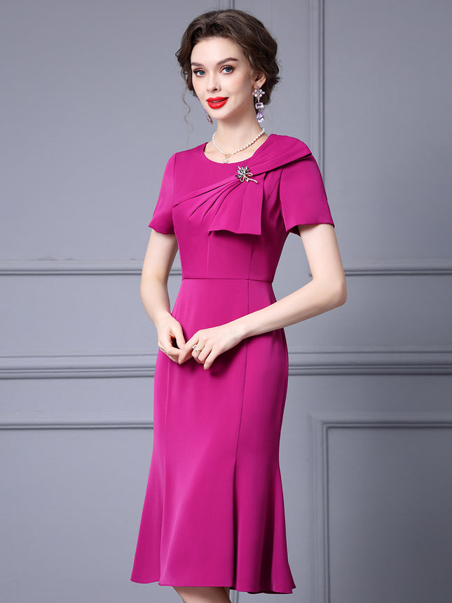 Zhili Formal Occasion Banquet Dress with Bow Decoration, High-Waisted Mermaid Gown, Summer 2026