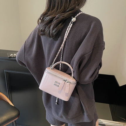 Fashion Retro High-end Box Bags Trendy Western-style Cross-border Miu All-match Crossbody Bag Shoulder Portable Small Square Bag