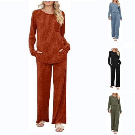 2024 Amazon cross-border autumn and winter New European and American temu pit brushed solid color fashion women's casual style suit