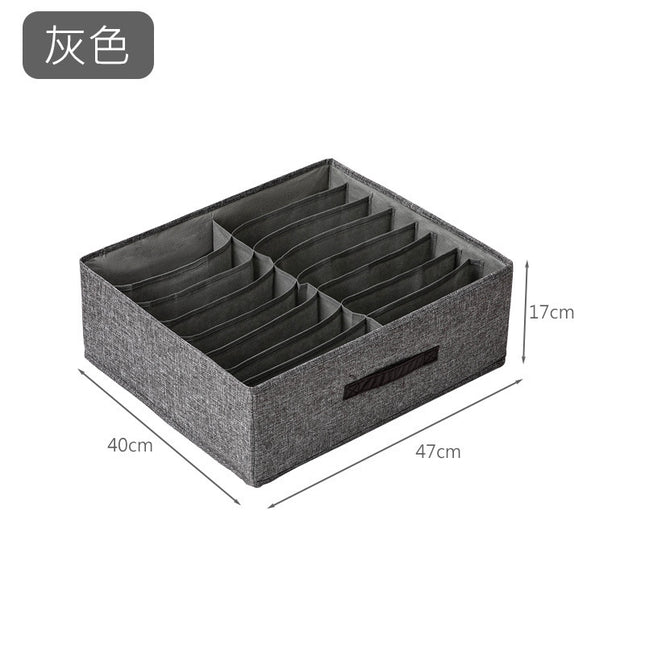 Cross-border Pants Storage Artifact Household Clothes Storage Box Wardrobe Clothes Double Row Layered Tiling Box Jeans