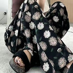 Plus size women's faux silk pants - pattern #7 / Suitable for 45.00kg -90.00kg